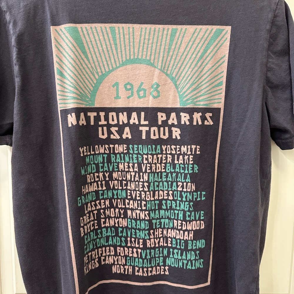 💫Parks Project Women’s 1968 All Parks Boxy Tee, Dark Gray, XS, Gently Worn - Picture 10 of 15